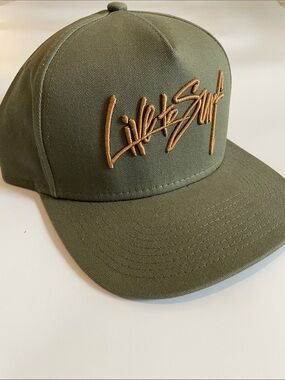 Olive Green Live to Surf Embroidered Cap